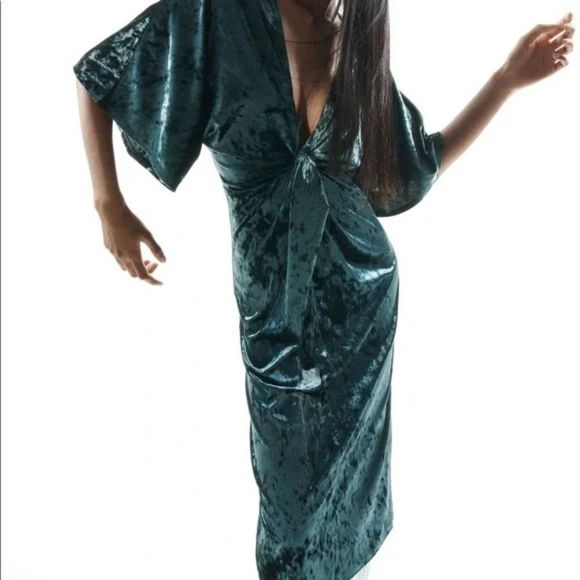 Zara Velvet Midi Dress - Picture 3 of 12